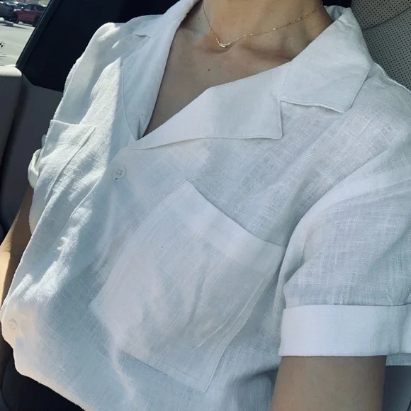 Brand new Linen button down shirt- no offer - Picture 7 of 10